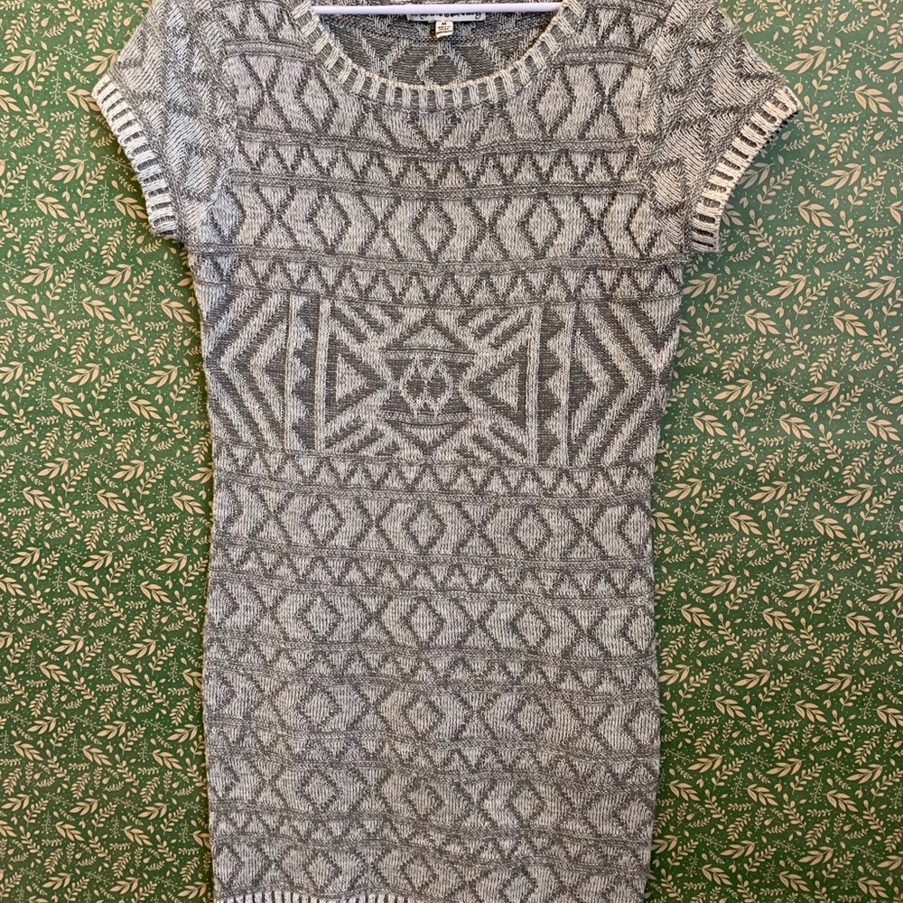 Gray sweater dress